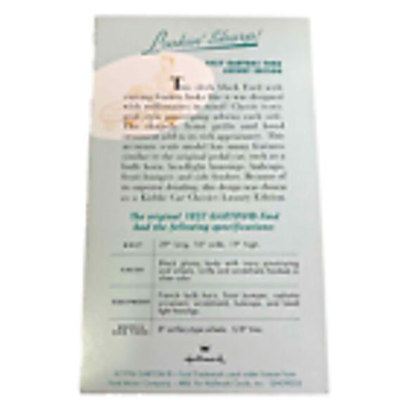 Hallmark 1996 Kiddie‎ Car Classic 1937 GARTON FORD Luxury Edition COA Box #21135 - Picture 9 of 13